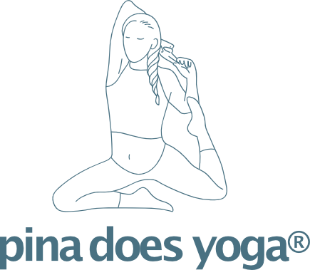 Pina does yoga